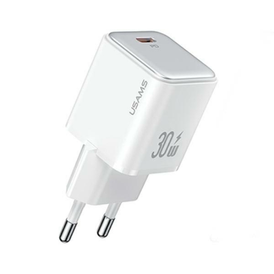 Ładowarka sieciowa USAMS CC186TC02 1xUSB-C 30W PD Fast Charging X-ron Series biały/white