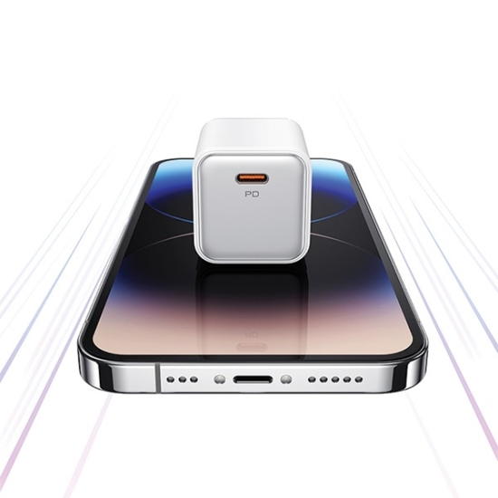 Ładowarka sieciowa USAMS CC186TC02 1xUSB-C 30W PD Fast Charging X-ron Series biały/white