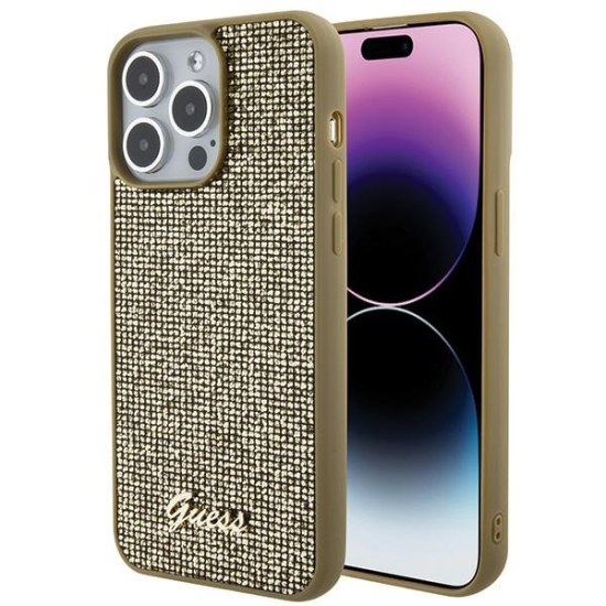 Etui Guess GUHCP15XPMSDGSD Apple iPhone 15 Pro Max hardcase Disco Metal Script złoty/gold