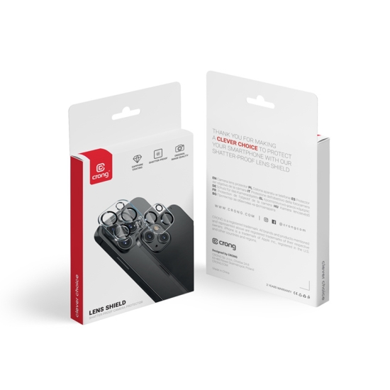 Szkło na obiektyw aparatu Crong Lens Shield Apple iPhone 15 Pro/15 Pro Max