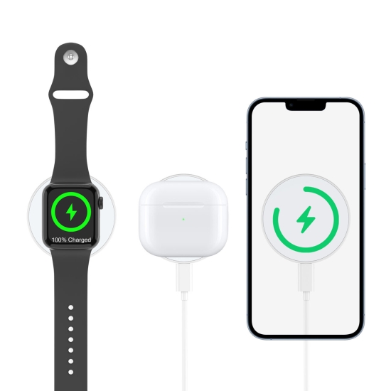 Ładowarka indukcyjna z uchwytem na palec Choetech T603-F MagSafe biała