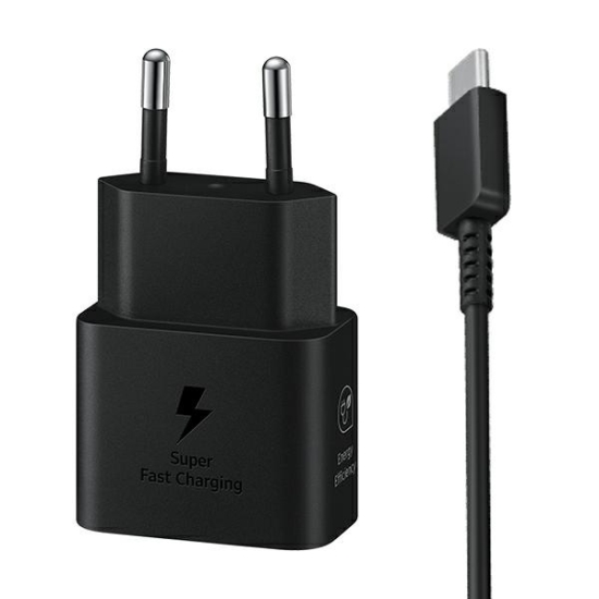 Ładowarka sieciowa Samsung EP-T2510XB 25W Fast Charge + kabel USB-C / USB-C czarny/black