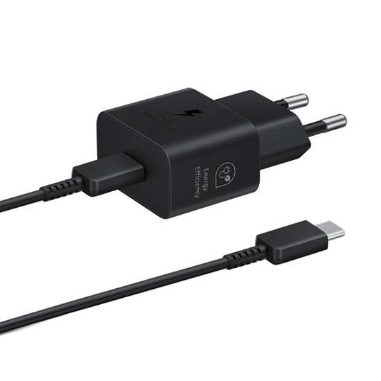 Ładowarka sieciowa Samsung EP-T2510XB 25W Fast Charge + kabel USB-C / USB-C czarny/black