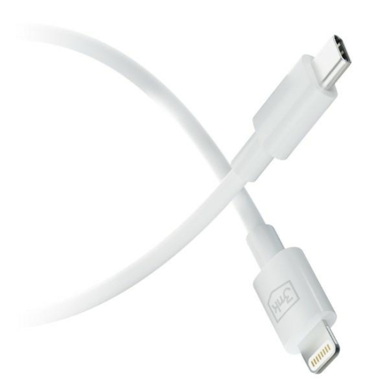 Kabel 3MK Hyper USB-C / Lightning 20W 1.2m Biały/White