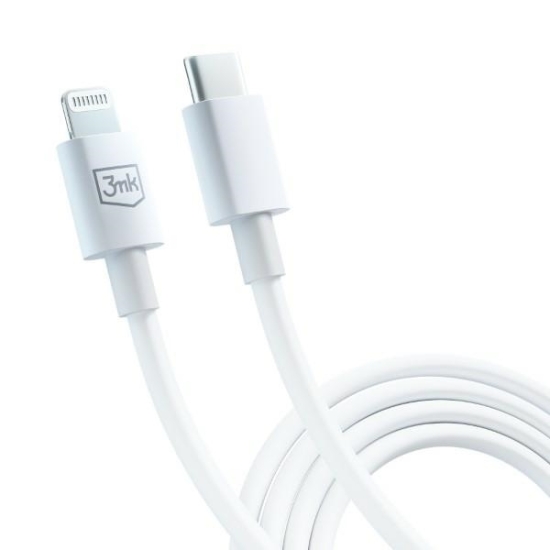 Kabel 3MK Hyper USB-C / Lightning 20W 1.2m Biały/White