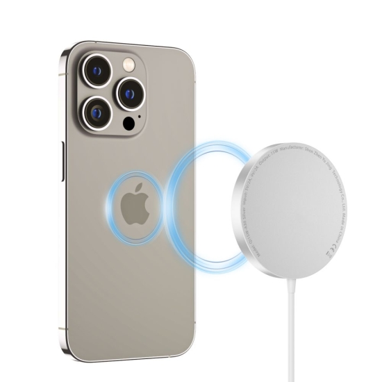 Ładowarka bezprzewodowa Tech-Protect QI15W-A30 Magnetic Magsafe Wireless Charger Silver