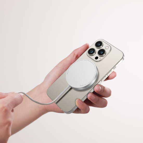 Ładowarka bezprzewodowa Tech-Protect QI15W-A30 Magnetic Magsafe Wireless Charger Silver