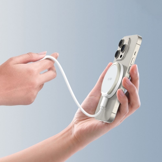 Ładowarka bezprzewodowa Tech-Protect QI15W-A33 Magnetic MagSafe Wireless Charger White