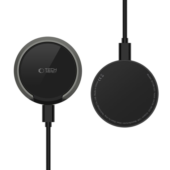 Ładowarka bezprzewodowa Tech-Protect QI15W-A33 Magnetic MagSafe Wireless Charger Black