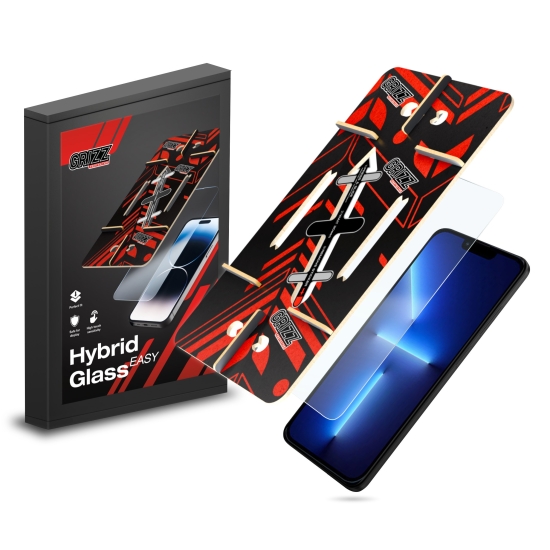 Szkło hybrydowe GrizzGlass HybridGlass Easy do Apple iPhone 16e / 14 / 13 / 13 Pro