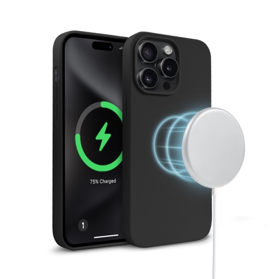 Etui Crong Color Cover Magnetic Apple iPhone 15 Pro Max MagSafe czarny