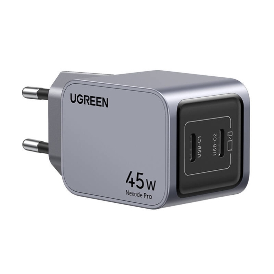 Ładowarka sieciowa UGREEN Nexode Pro 45W 2xUSB-C szara