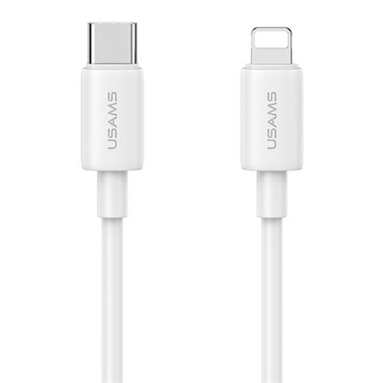 Ładowarka sieciowa USAMS T65 US-CC226 USB-C PD 20W Fast Charging + kabel USB-C / Lightning 30W biały/white