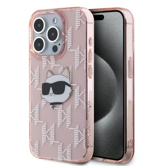 Etui Karl Lagerfeld KLHCP15XHKLPCHP Apple iPhone 15 Pro Max hardcase IML Choupette Head & Monogram różowy/pink