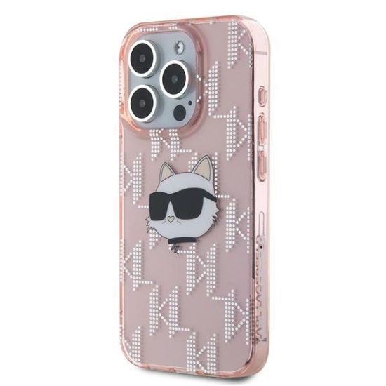 Etui Karl Lagerfeld KLHCP15XHKLPCHP Apple iPhone 15 Pro Max hardcase IML Choupette Head & Monogram różowy/pink