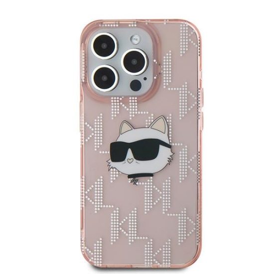 Etui Karl Lagerfeld KLHCP15XHKLPCHP Apple iPhone 15 Pro Max hardcase IML Choupette Head & Monogram różowy/pink
