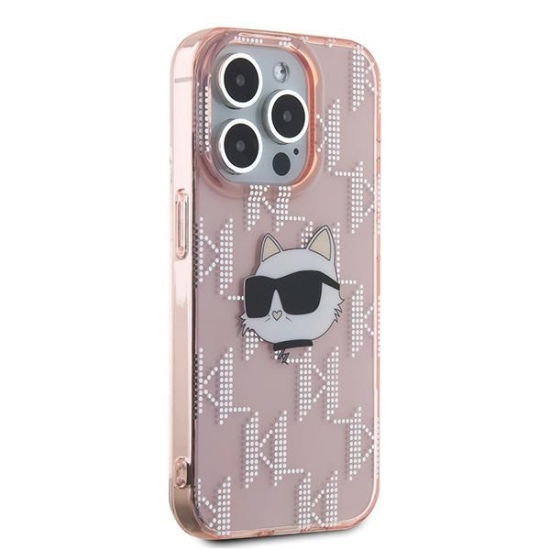 Etui Karl Lagerfeld KLHCP15XHKLPCHP Apple iPhone 15 Pro Max hardcase IML Choupette Head & Monogram różowy/pink