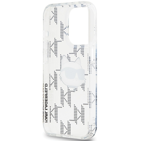 Etui Karl Lagerfeld KLHCP15XHKLPCHT Apple iPhone 15 Pro Max hardcase IML Choupette Head & Monogram transparent
