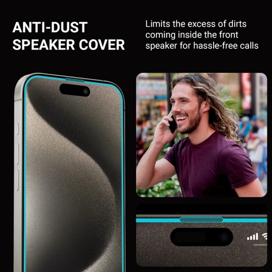 Szkło hartowane Crong Anti-Bacterial 3D Armour Glass Full Glue Apple iPhone 16 Pro Max