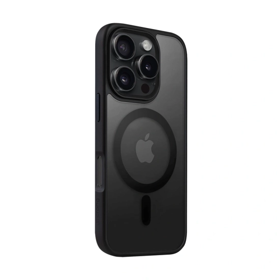 Etui Crong Hybrid Frost MAG Cover MagSafe Apple iPhone 16 Pro czarny