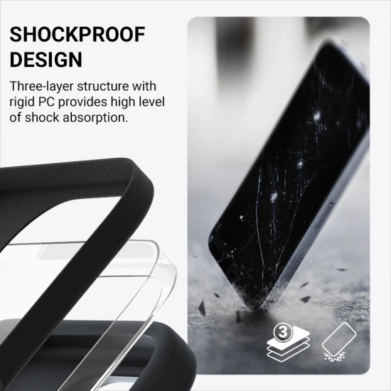 Etui Crong Color Cover Magnetic Apple iPhone 16 Pro MagSafe czarny