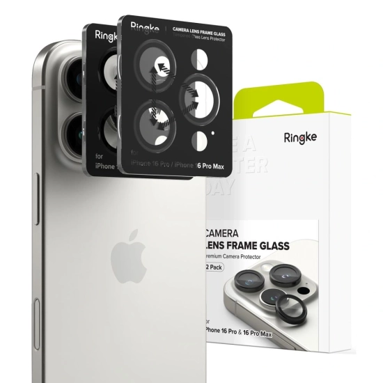 Nakładka Ringke Camera Frame Protector Apple iPhone 16 Pro / 16 Pro Max Black [2 PACK]