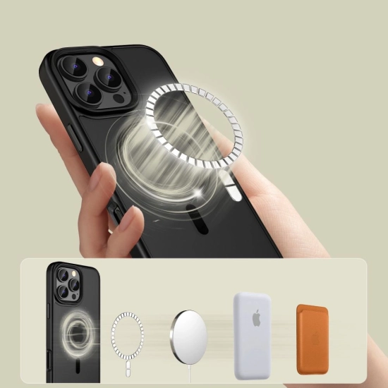 Etui Tech-Protect MagMat MagSafe Apple iPhone 16 Pro Matte Black