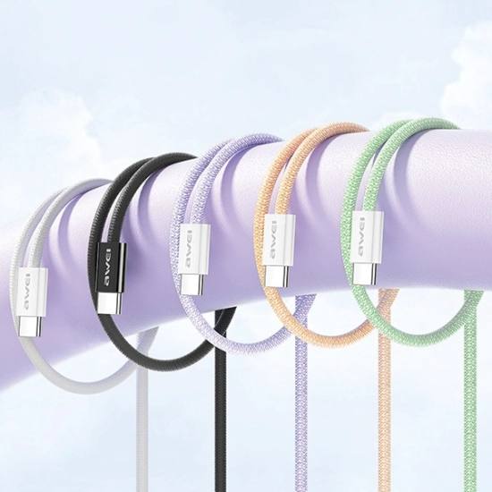 Kabel AWEI CL-219T USB-C / USB-C 60W 1m kompatybilny z iPhone 15 czarny