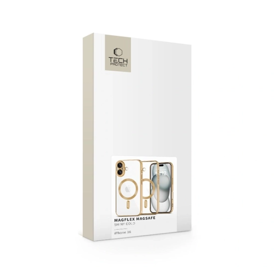 Etui Tech-Protect MagFlex MagSafe Apple iPhone 16 Shiny Gold