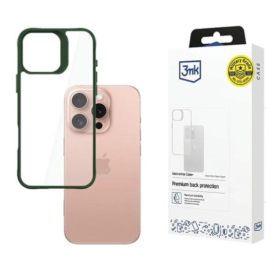 Etui 3MK SatinArmor+ Case Apple iPhone 16 Pro zielony