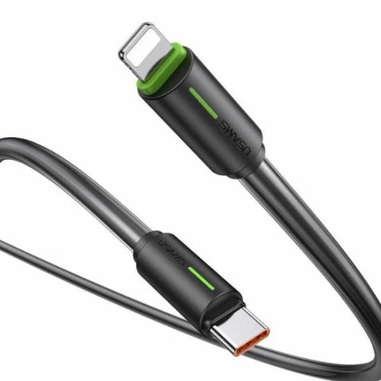 Kabel USAMS YU Series USB-C / Lightning 30W 1m czarny