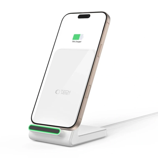 Ładowarka bezprzewodowa Tech-Protect QI15W-A40 Wireless Charger White