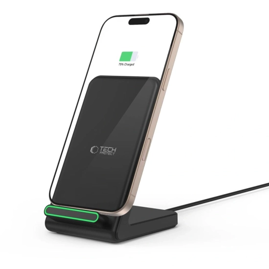Ładowarka bezprzewodowa Tech-Protect QI15W-A40 Wireless Charger Black