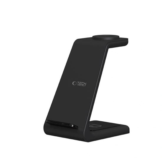 Ładowarka bezprzewodowa Tech-Protect QI15W-A36 3in1 Wireless Charger For Apple Black
