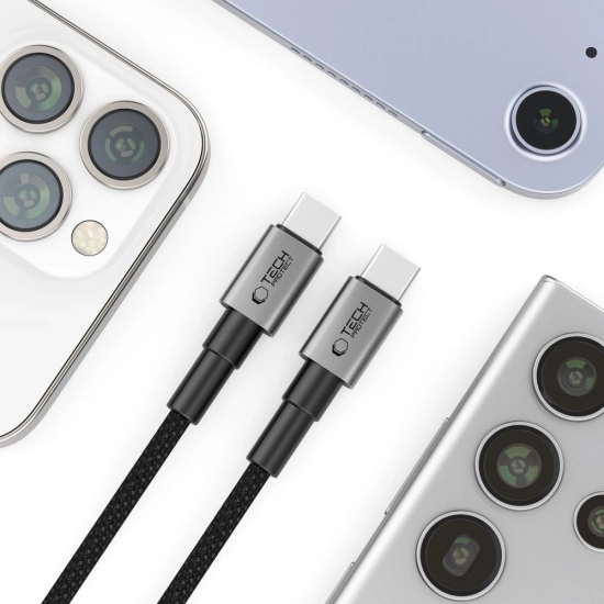 Kabel Tech-Protect Ultraboost DNA USB-C / USB-C Cable PD60W/3A 25cm Iron Grey