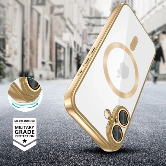 Etui Tech-Protect MagFlex MagSafe Apple iPhone 16e Shiny Gold