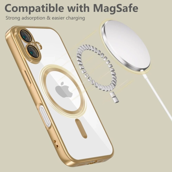 Etui Tech-Protect MagFlex MagSafe Apple iPhone 16e Shiny Gold