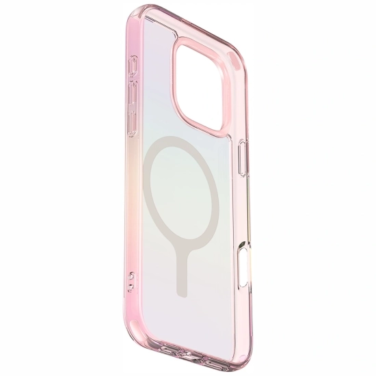 Etui UNIQ Iridescia do Apple iPhone 16 Pro Magclick Charging pink prism