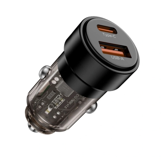 Ładowarka samochodowa Tech-Protect CC03 2-port Car Charger USB-A, USB-C PD 75W Black