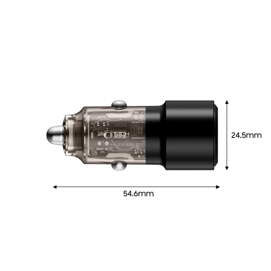Ładowarka samochodowa Tech-Protect CC03 2-port Car Charger USB-A, USB-C PD 75W Black
