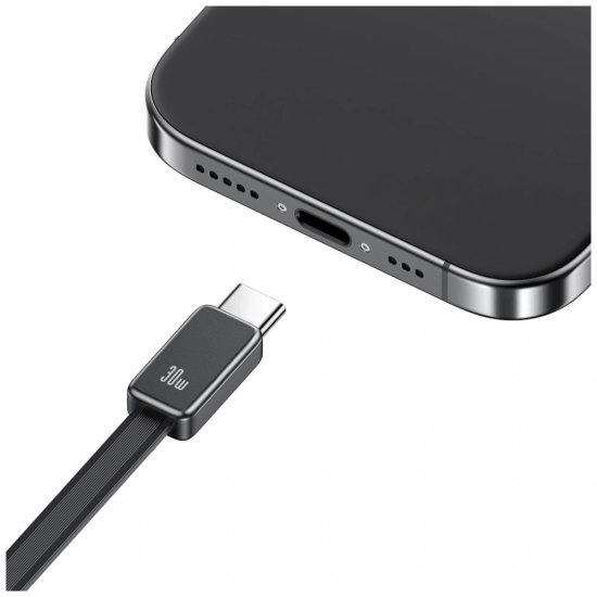 Ładowarka sieciowa USAMS Xiang Series CC296 30W USB-A, USB-C + kabel USB-C czarny