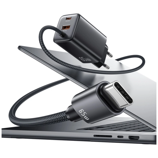 Ładowarka sieciowa USAMS JC Series CC266 65W GaN Fast Charger USB-A, 2xUSB-C biały