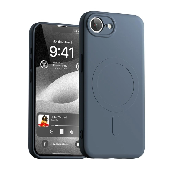 Etui Mercury Semi-Silicone MagSafe do Apple iPhone 16e granatowy