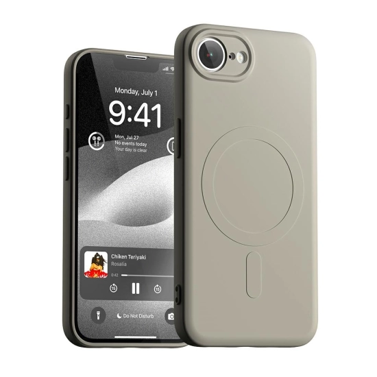 Etui Mercury Semi-Silicone MagSafe do Apple iPhone 16e kamienny