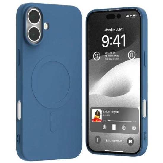 Etui Mercury MagSafe Semi-Silicone do Apple iPhone 16 Plus niebieski