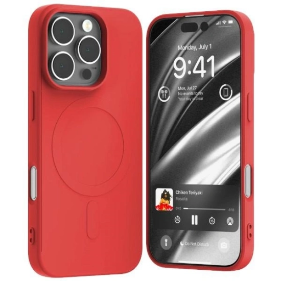 Etui Mercury MagSafe Semi-Silicone do Apple iPhone 16 Pro czerwony