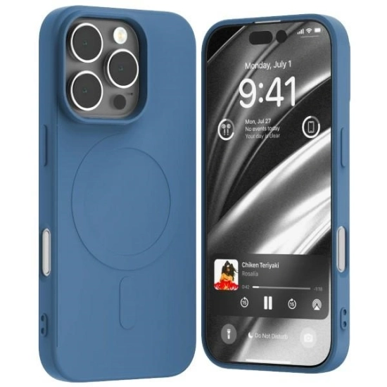 Etui Mercury MagSafe Semi-Silicone do Apple iPhone 16 Pro niebieski