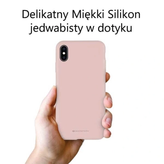 Etui Mercury Silicone do Apple iPhone 15 Plus różowo-piaskowy
