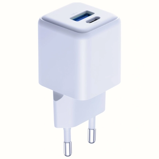 Ładowarka sieciowa 3MK Hyper GaN Charger 20W USB-A, USB-C PD QC4+ biały