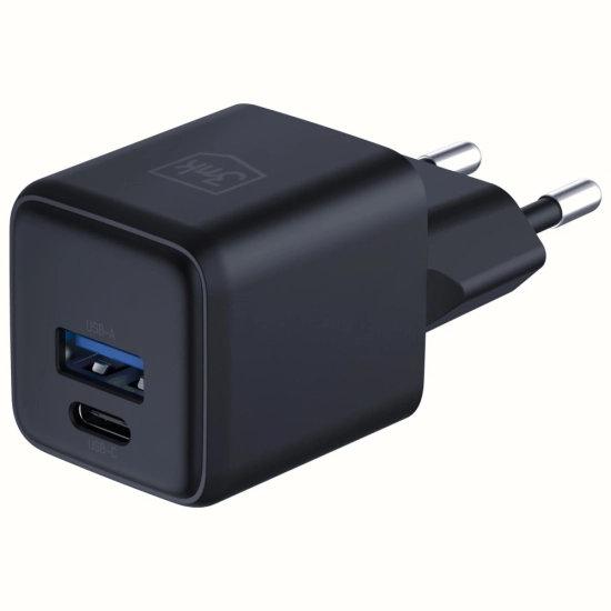 Ładowarka sieciowa 3MK Hyper GaN Charger 20W USB-A, USB-C PD QC4+ czarny